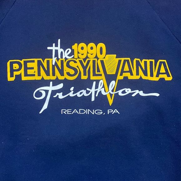 Vintage 1990 Fruit Of The Loom Blue Sweatshirt Crewneck Men L Made in USA - Picture 2 of 6